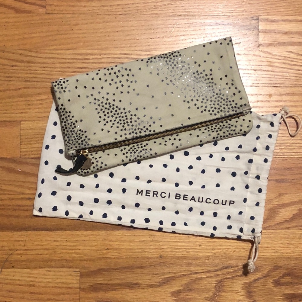 NWOT Clare V. fold over star clutch